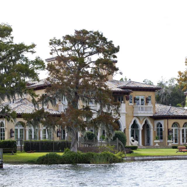 a house as seen from the Winter Park Scenic Boat Tour