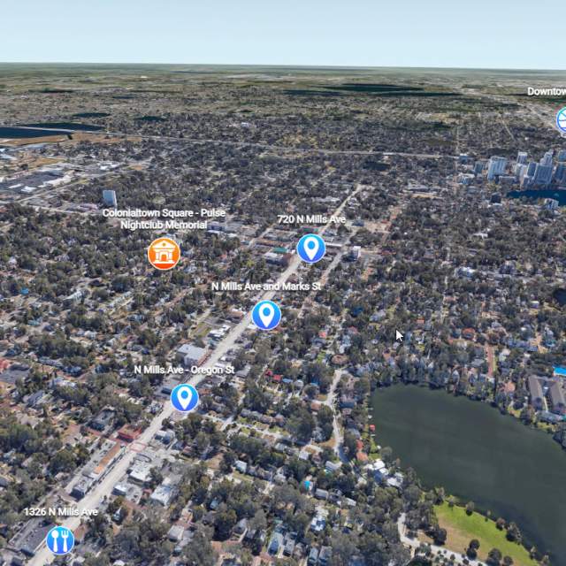 Virtual tour image of Mills 50 neighborhood for Visit Orlando website. Created in house, full usage rights.