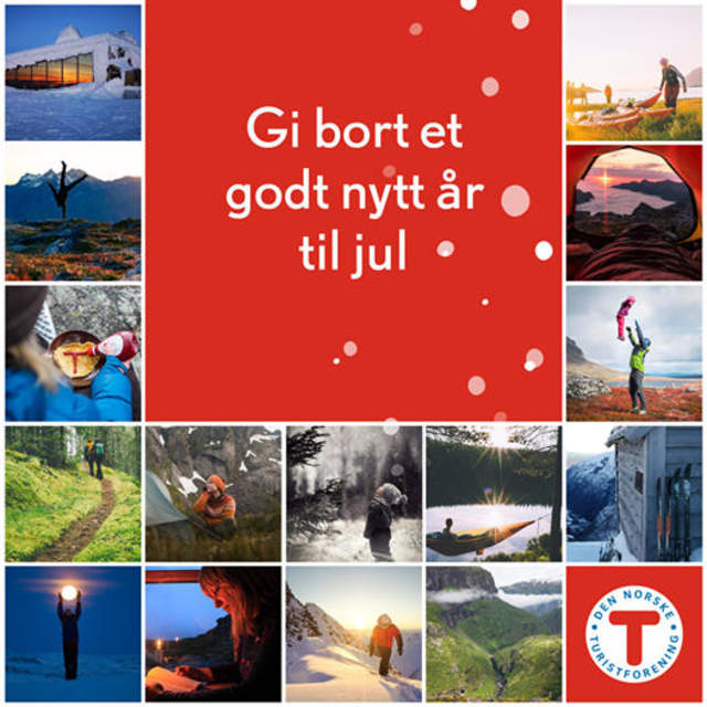 Postkort fra DNT Med masse bilder fra friluftsliv