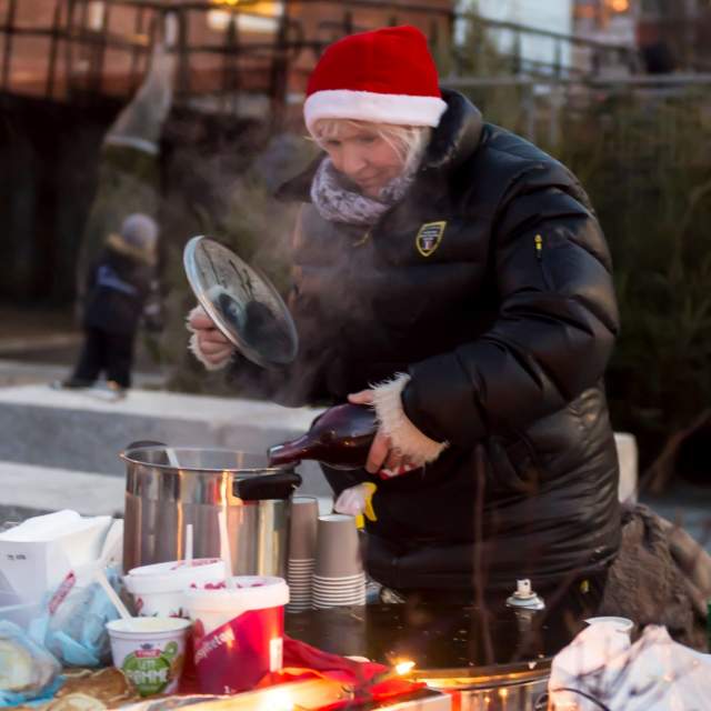 Julemarked med gløgg