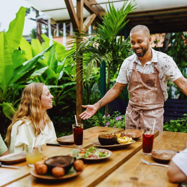 Typical Panamanian cuisine at Octo Restaurant in Isla Colón, Bocas del Toro