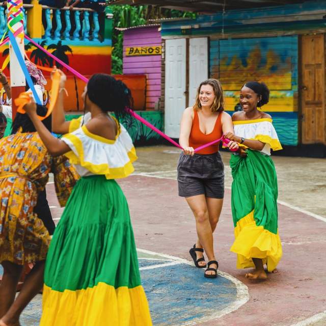 Typical dance Palo de Mayo, Bastimentos Island, Bocas del Toro province, Panamá
