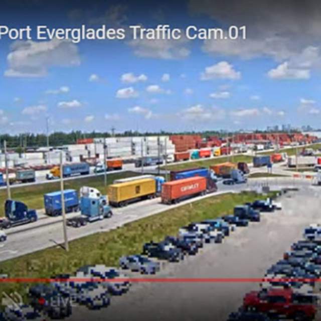 Real-time video feeds from our Southport containerized cargo area.