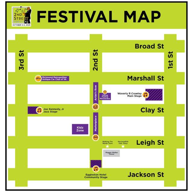 2025 2nd street festival site map