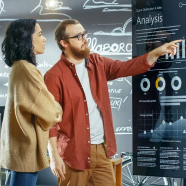 People looking at data