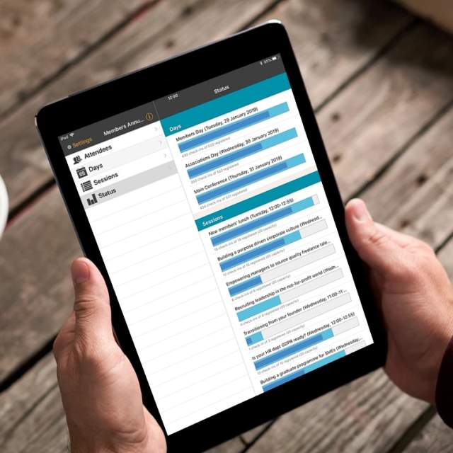 person using tablet