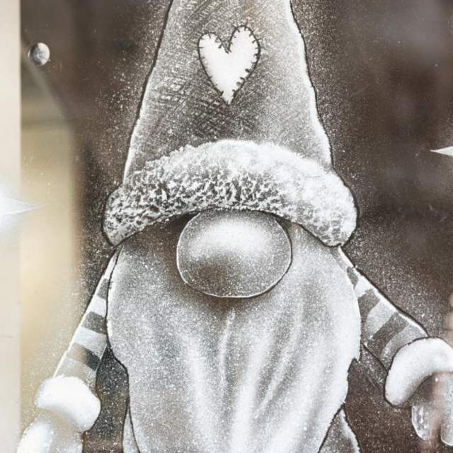 Snow Window of a Christmas Gonk