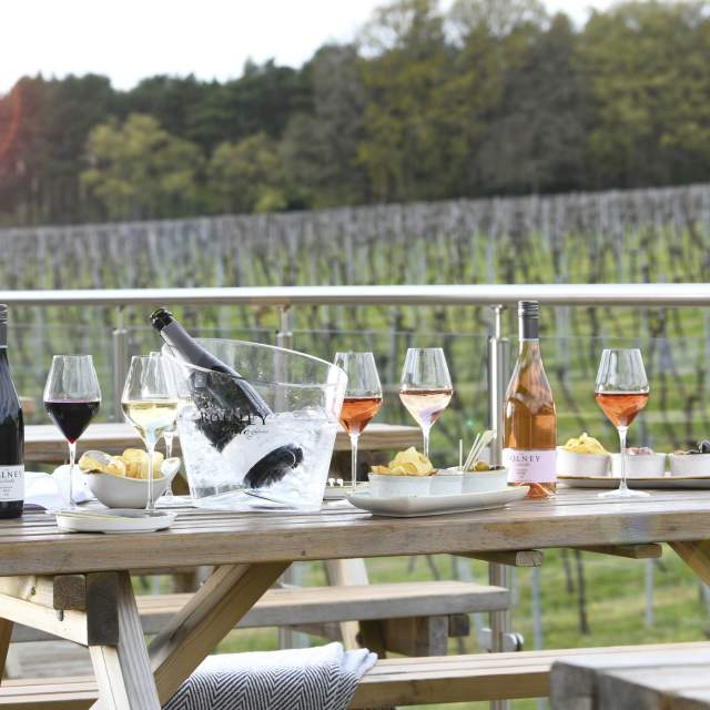 Bolney selection of wines near the vineyard