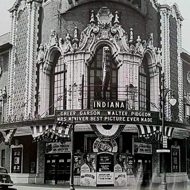 Indiana Theatre Greer Garson Marquee