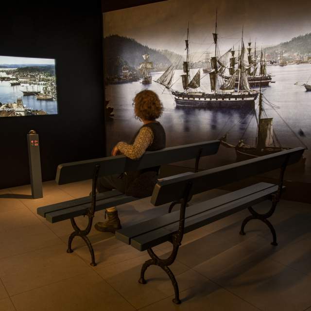dame på museum