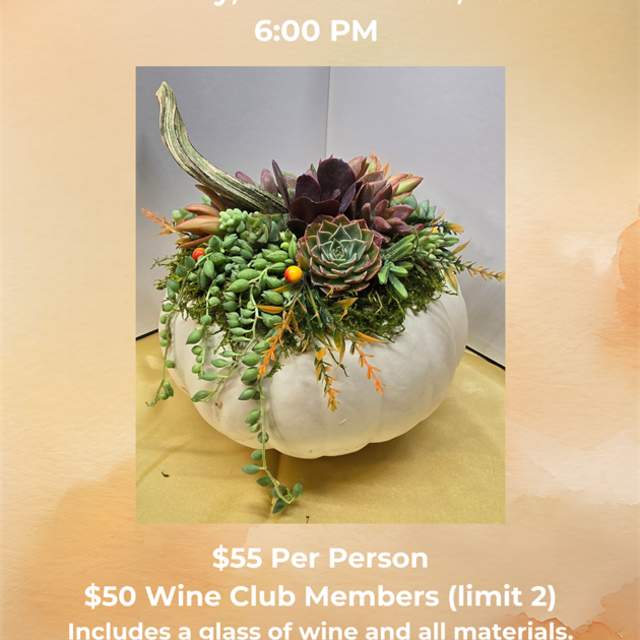 Fall Pumpkin Succulent Workshop