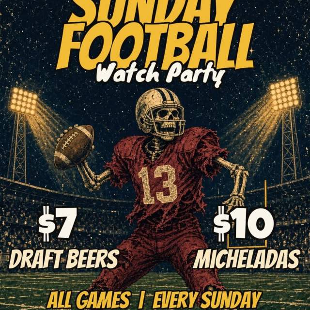 Sunday Football Watch Party at Pour Me Taproom