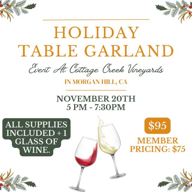Cottage Creek hosting Holiday Garland making party!