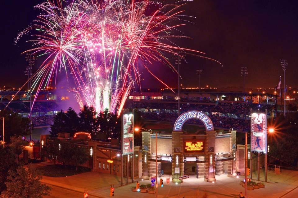 Fireworks at Victory Field