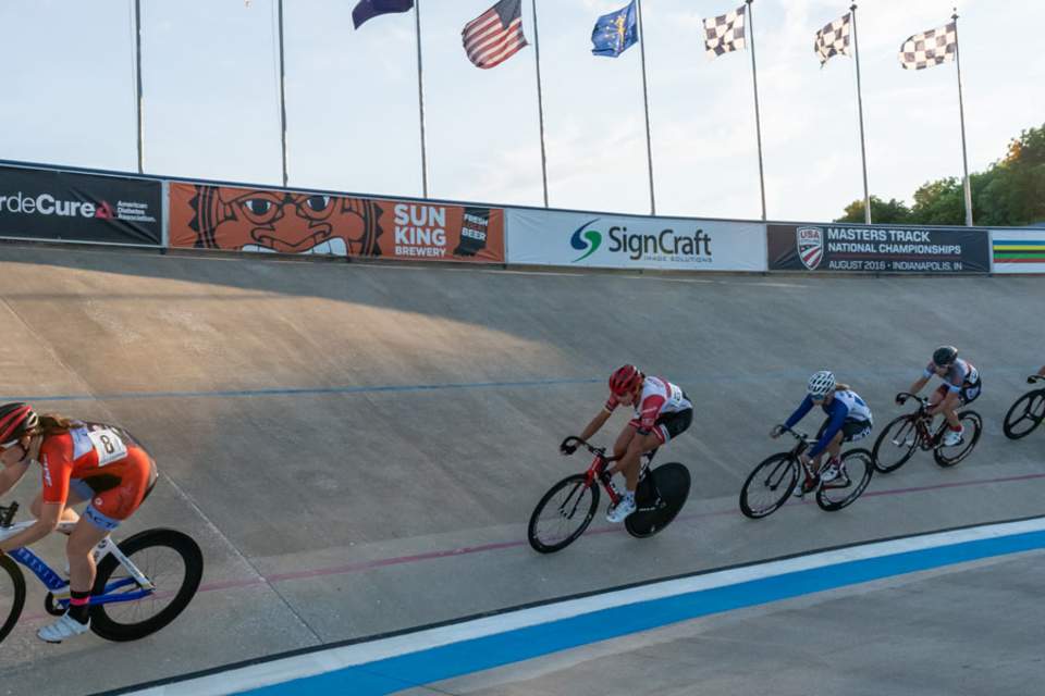 cyclists on track