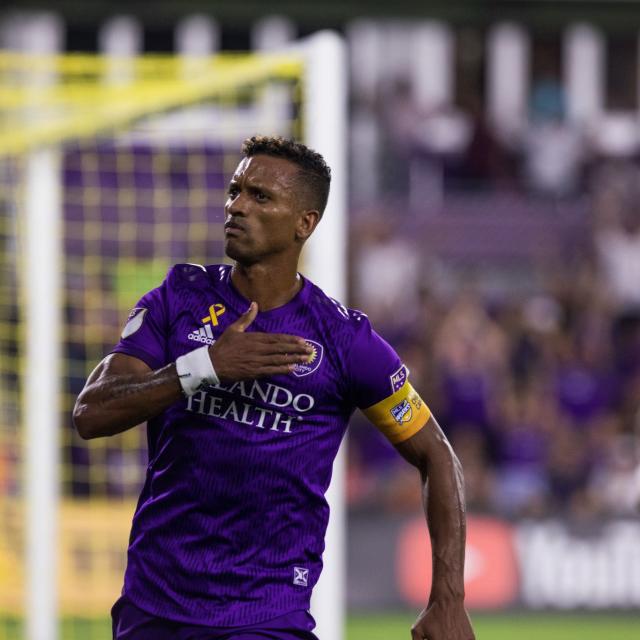 Orlando City Soccer Club Nani celebrating goal