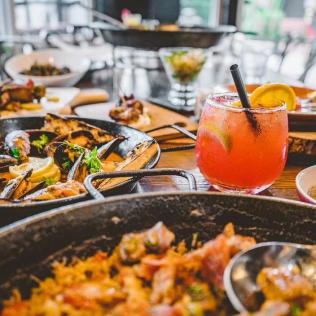 Tapa Toro Tapas Bar & Paella Pit table to food