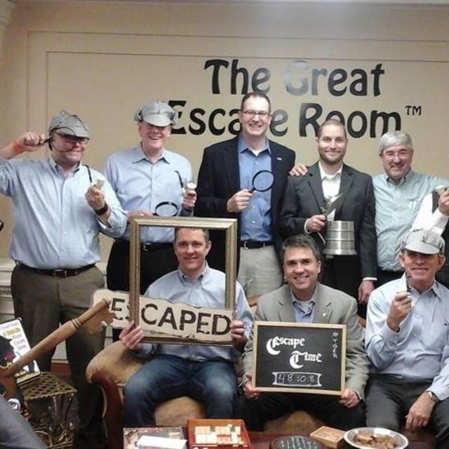 The Great Escape Room group pose