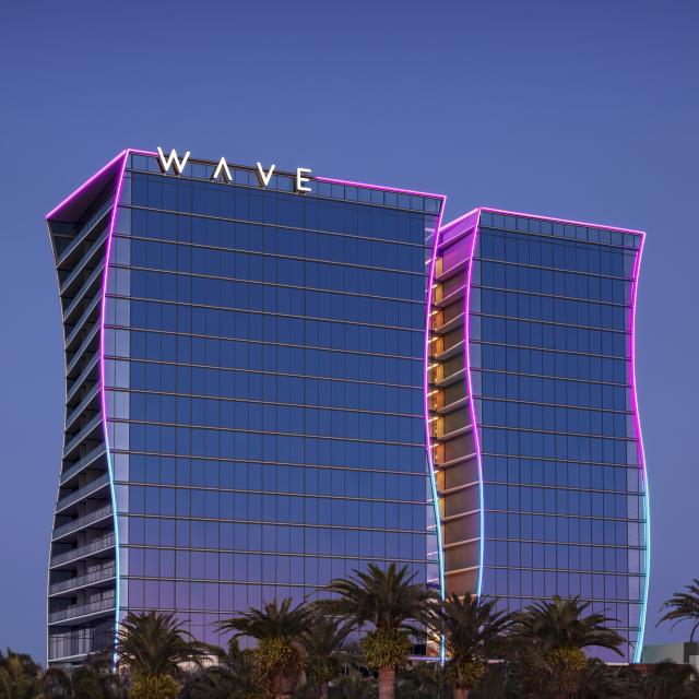 Exterior during the night of  Lake Nona Wave Hotel
