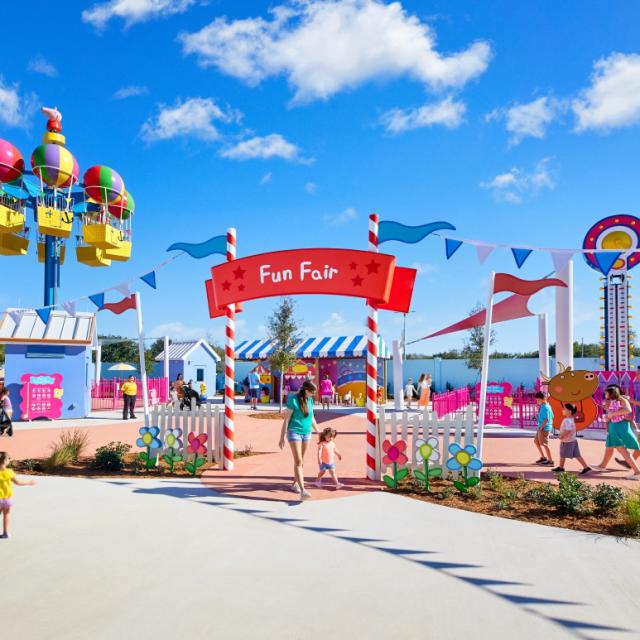 Peppa Pig Theme Park Florida fun fair rendering