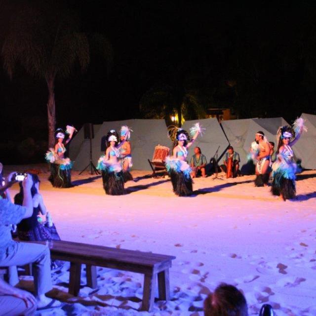 Discovery Cove luau belly dancers