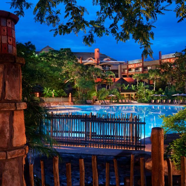 Disney's Animal Kingdom Lodge pool and resort exterior