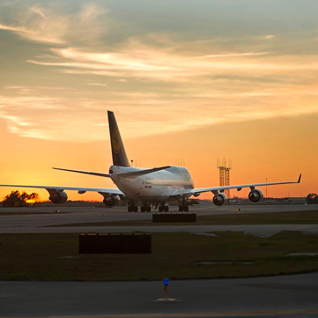 Orlando International Airport airplane on the ground
