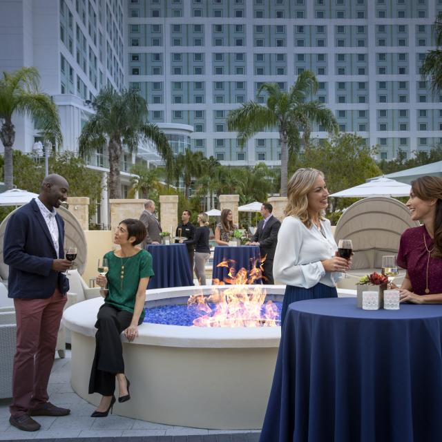 Hilton Orlando event on pool deck