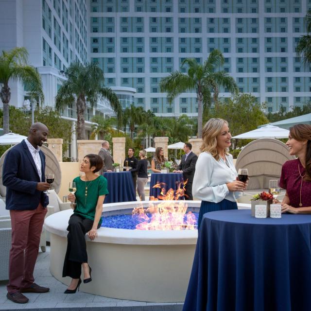 Hilton Orlando event on pool deck