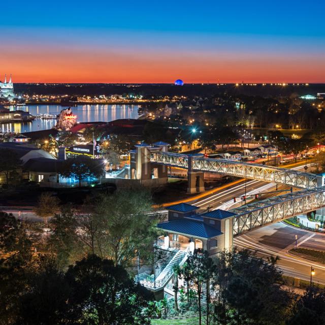 Hilton Orlando Lake Buena Vista bridge to disney springs