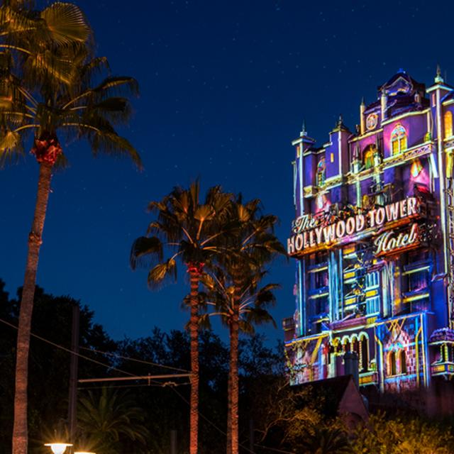 Walt Disney World Hollywood Studios Tower of Terror image for 50th anniversary celebration webpage