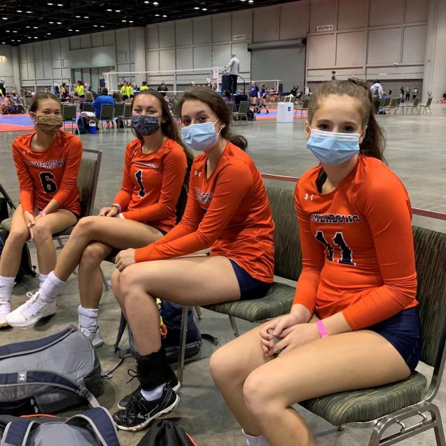 Photo of the AAU Volleyball Championships held at the OCCC in July 2020.