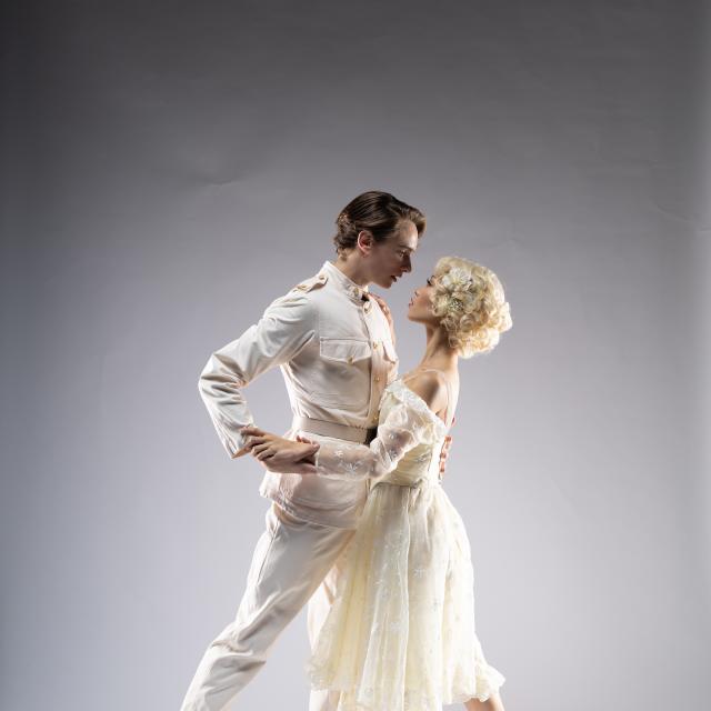 A couple dancing for the Orlando Ballet