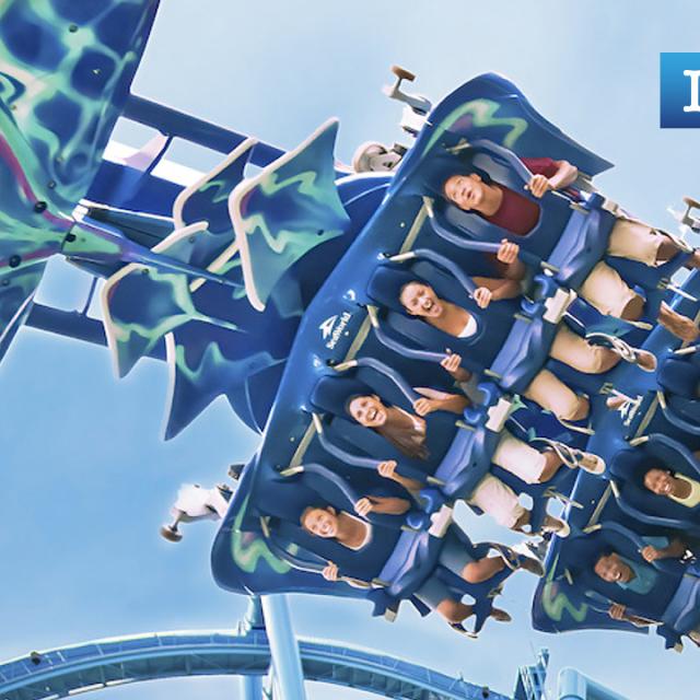 Manta roller coaster at SeaWorld Orlando for zoom background