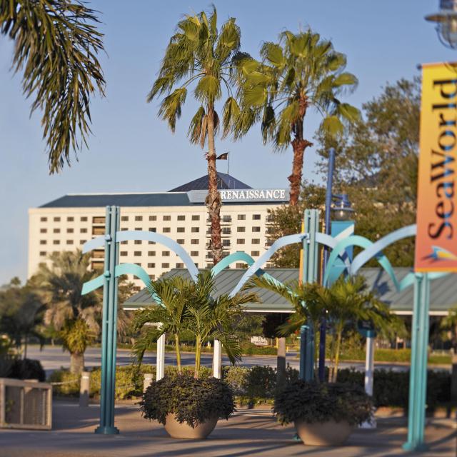 An exterior view of the Renaissance Orlando Hotel at SeaWorld.