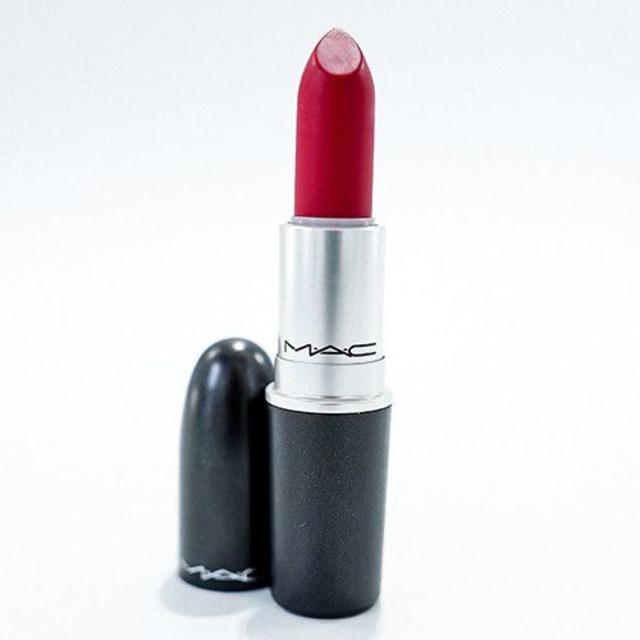 Mac Cosmetics ruby red lipstick at the Mall at Millenia