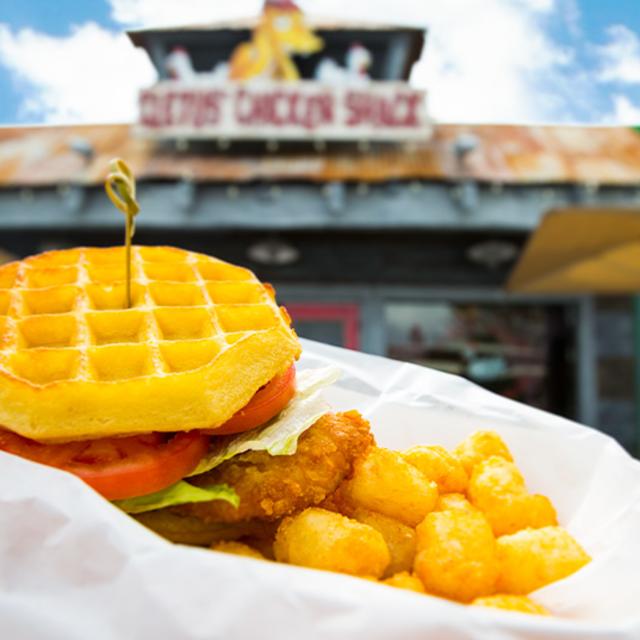 Sandwich and tater tots at Springfield Fast Food Boulevard at Universal Studios Florida