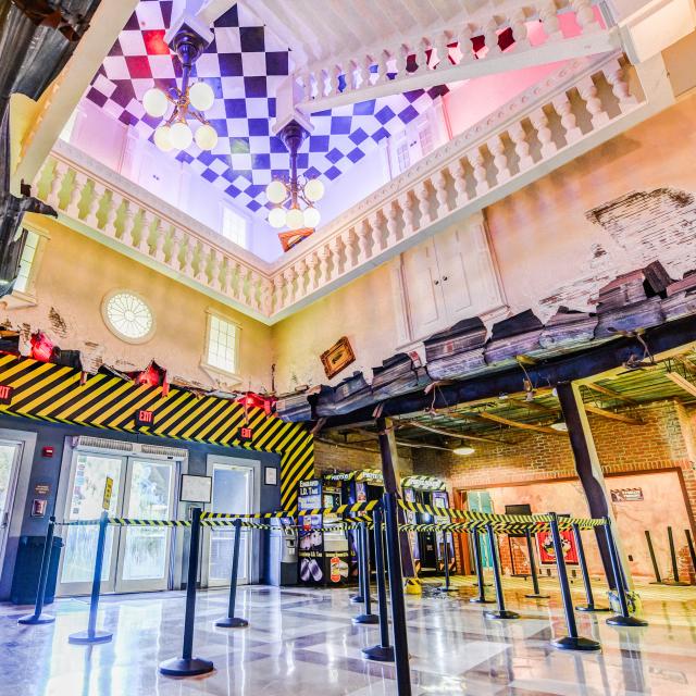 A topsy-turvy view of WonderWorks from the inside.