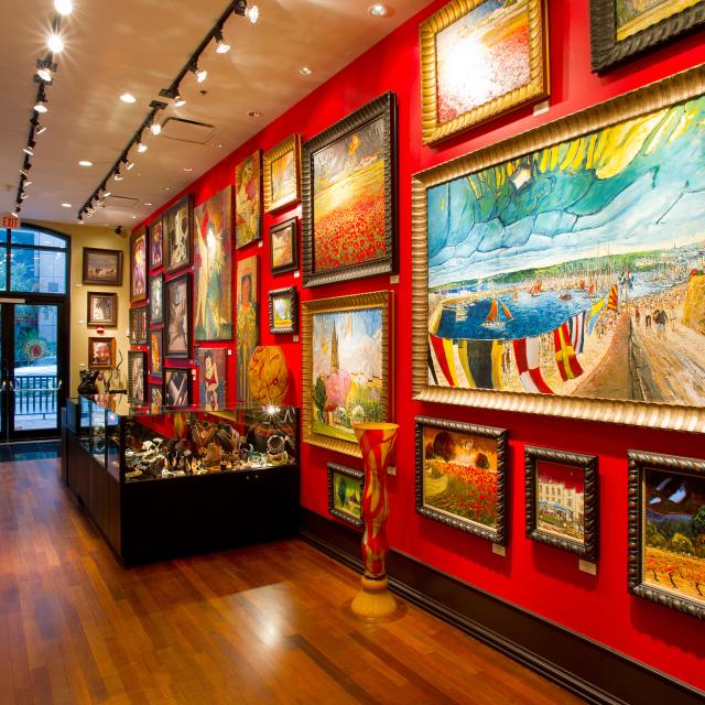 The art gallery in the Grand Bohemian Hotel