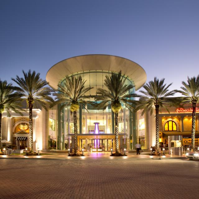 The main entrance to The Mall at Millenia in Orlando, Florida.