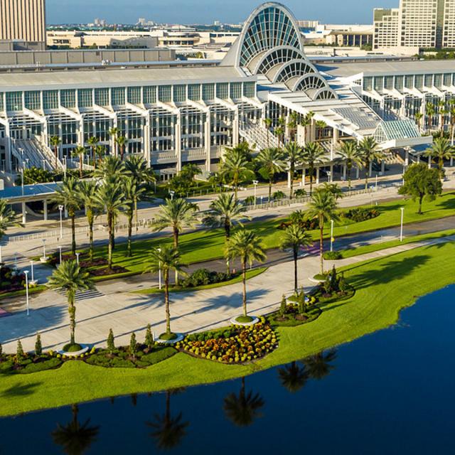 Drone image of the Orange County Convention Center