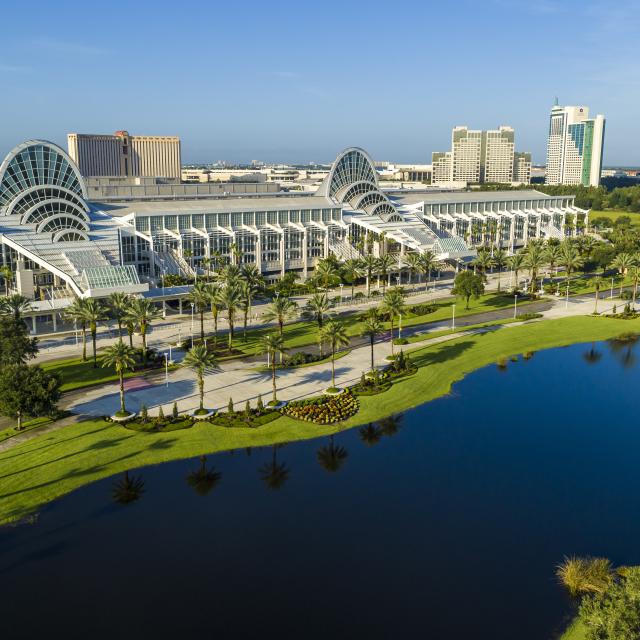 Drone image of the Orange County Convention Center
