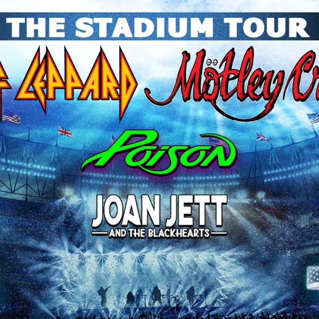 Graphics for upcoming Def Leppard, Motley Crue, Joan Jett & Poison concert