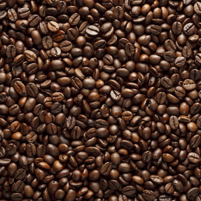 A background of coffee beans