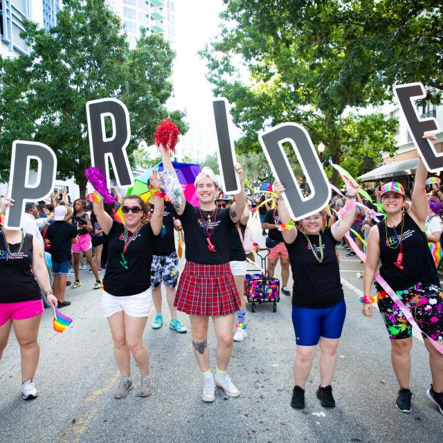 Pride sign at the 2021 Come Out With Pride Orlando parade