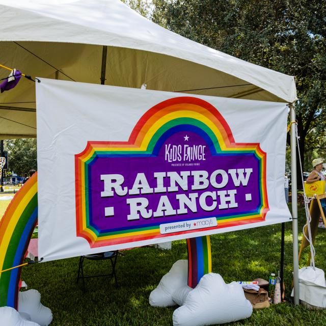 Rainbow Ranch banner at the 2021 Come Out With Pride Orlando event
