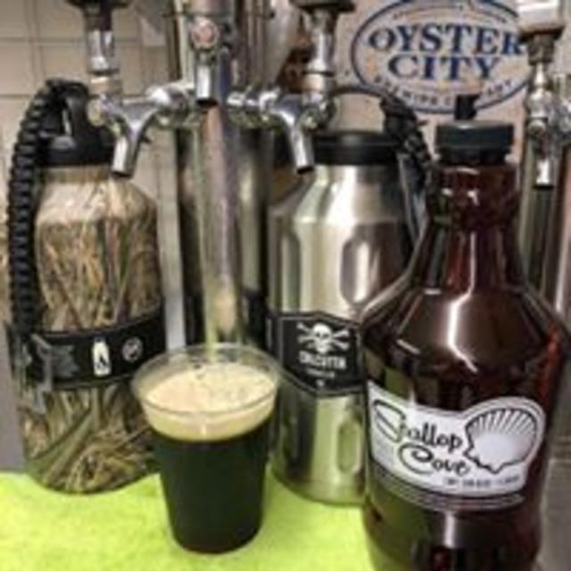 Scallop Cove has growler fills and 10 taps!