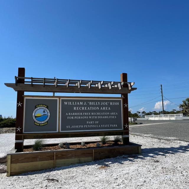 Rish Recreation Area Park Sign