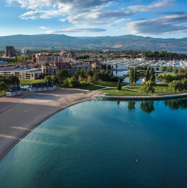 Birds eye view of Kelowna BC