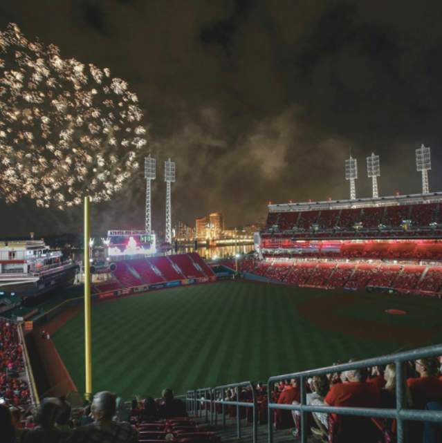 Great American ballpark, Fireworks after Joey Votto's home …